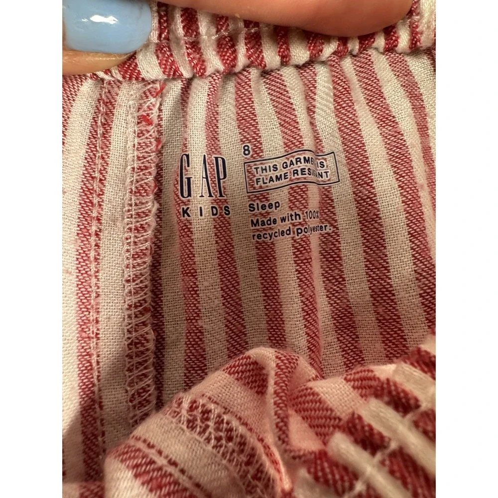 Gap Kids Size 8 Red & White Striped Pajama Set